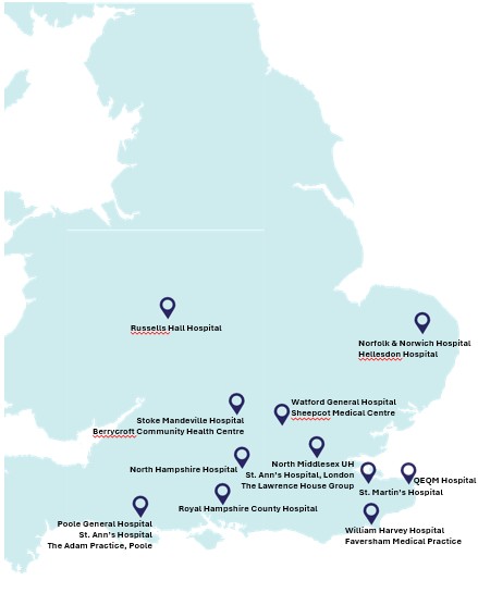UK Hospital Locations